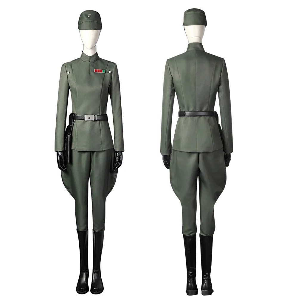 Women Star Imperial Officer Cosplay Costume Wars Galactic Empire Obi Cosplay Wan Kenobi Military Uniform Outfit with Hat