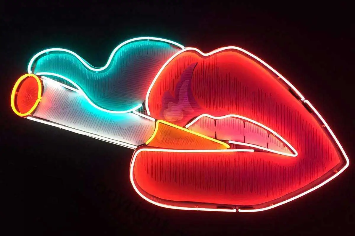 

Жестяная вывеска в виде неоновых губ Smpking, жестяные таблички, Настенный декор, украшение для комнаты, Ретро винтажный неоновый знак для дома,...