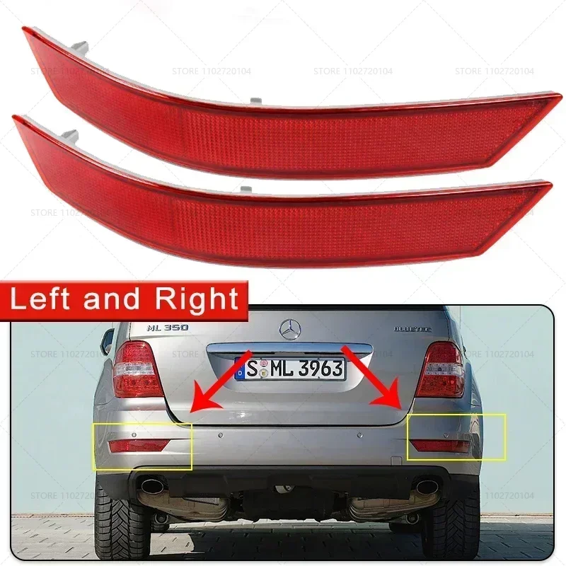 

Для Mercedes Benz ML Class W164 2009~2011 1648200374 1648200674 Отражатель заднего бампера, автомобильный тормоз, стоп, предупреждение о повороте, противотуманная фара