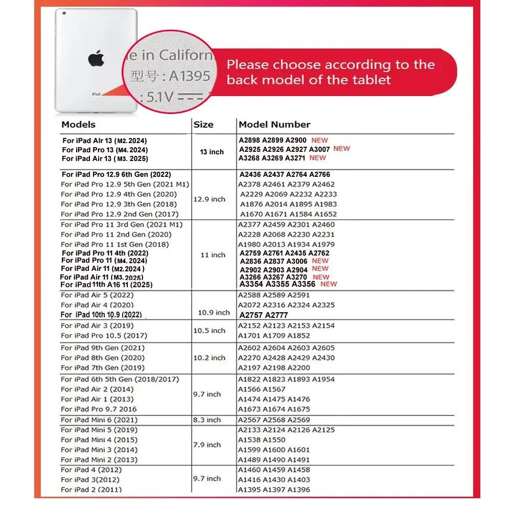 Фото Тонкий прозрачный чехол для iPad Air 4/5 10,9 дюйма M2 M3 11-дюймовый чехол для планшетов 2025 Air4 Air5 с чехлом-держателем для карандашей №2
