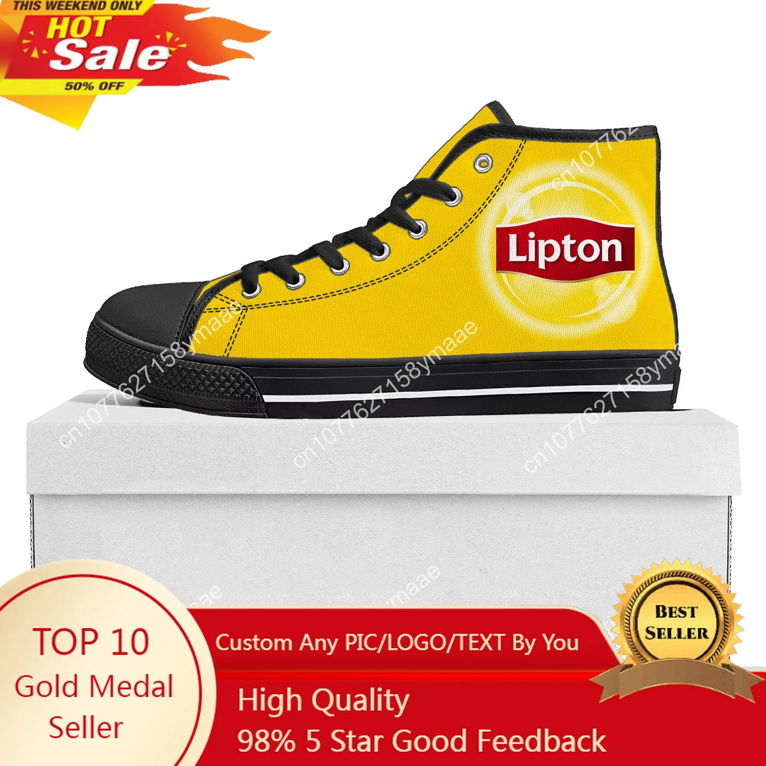 

Lipton Iced Tea Drink High Top High Quality Sneakers Mens Womens Teenager Canvas Sneaker Casual Custom Made Shoes Customize Shoe