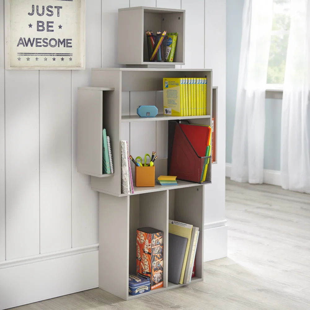 

Kids Robot Shaped Bookshelf, Robot Gray Color