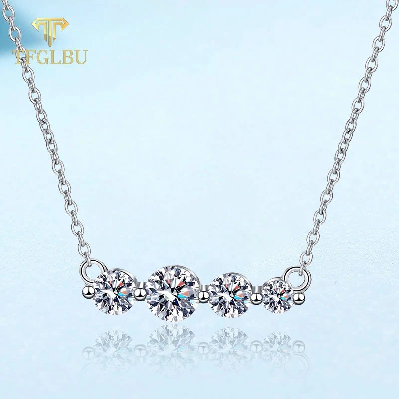 Женское ожерелье из серебра 1 2 пробы с муассанитом