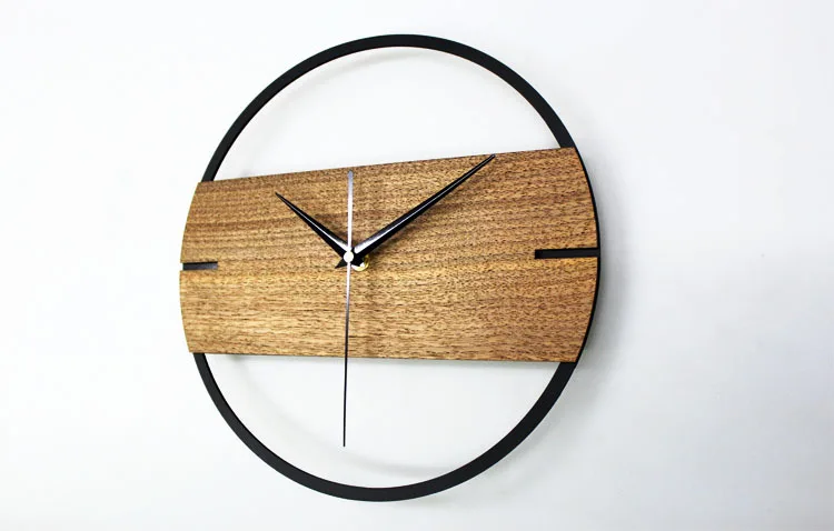 

Creative Wood Wall Clock Decorative Wall Clock Living Room Personality Clock Wood Clock Living Room Decoration Wall Clocks M