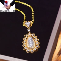 wholesale je355 european fashion womangirl party birthday wedding gift shiny 18kt gold necklaceringearrings jewelry set