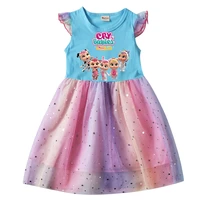 2022 summer cotton baby girls cute cry baby dress kids lace princess dresses toddler girls birthday party gift dresses 2 10y