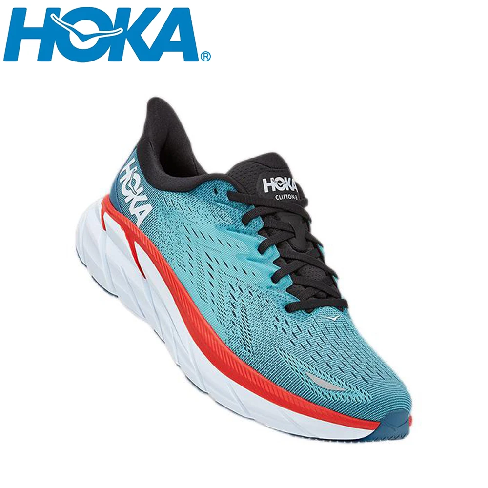 

HOKA Clifton8 Sneakers Men Running Shoes Outdoor Sport Sneakers Breathable Air Mesh Gym Elastic Knitting Vamp Tennis Shoes