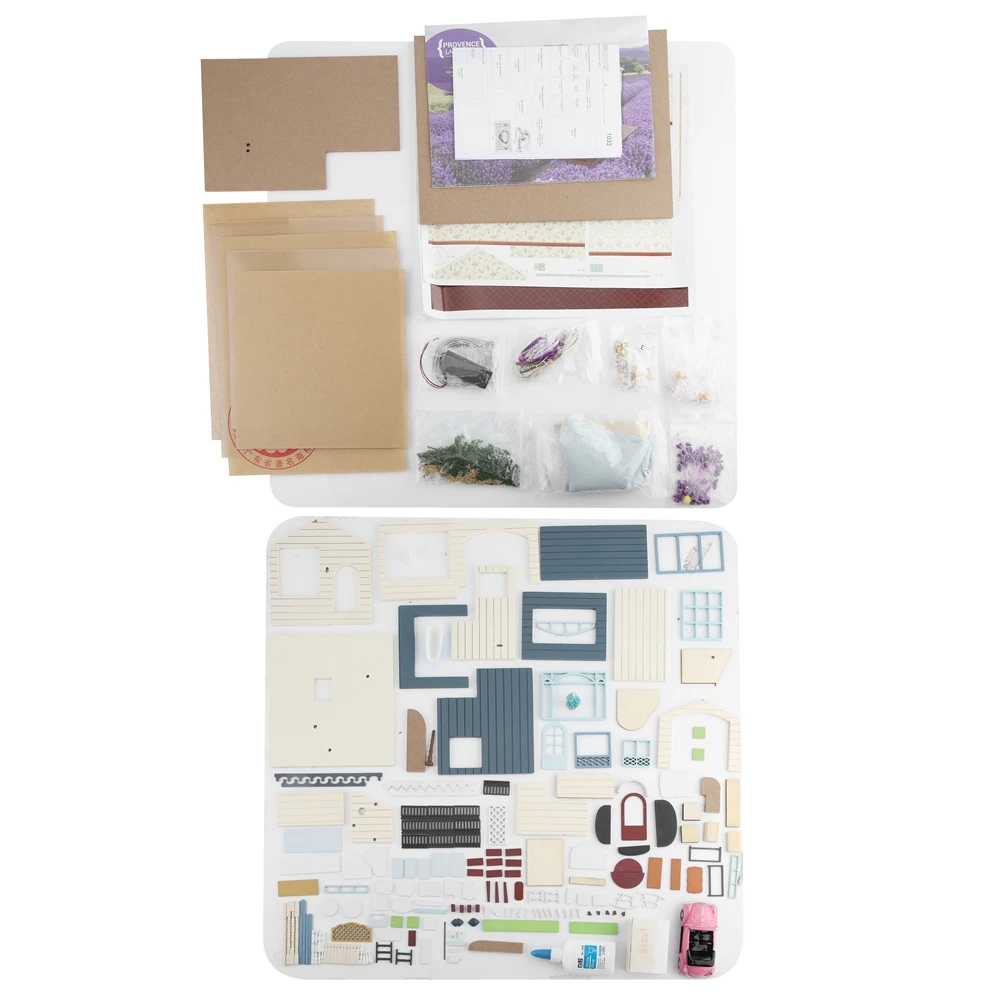 

DIY Wooden Miniature Assembling Decorative Ornament Dollhouse Villa For Kid Child