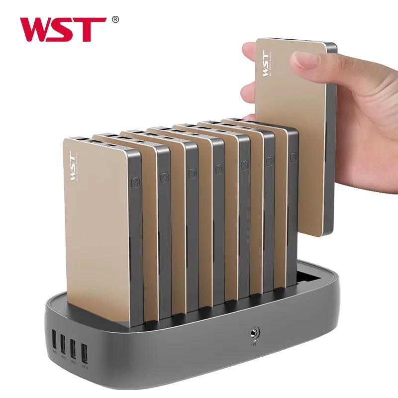 

WST Best selling products 8000mah power bank usb docking charging station restaurant sharing Free shared mobile power bank