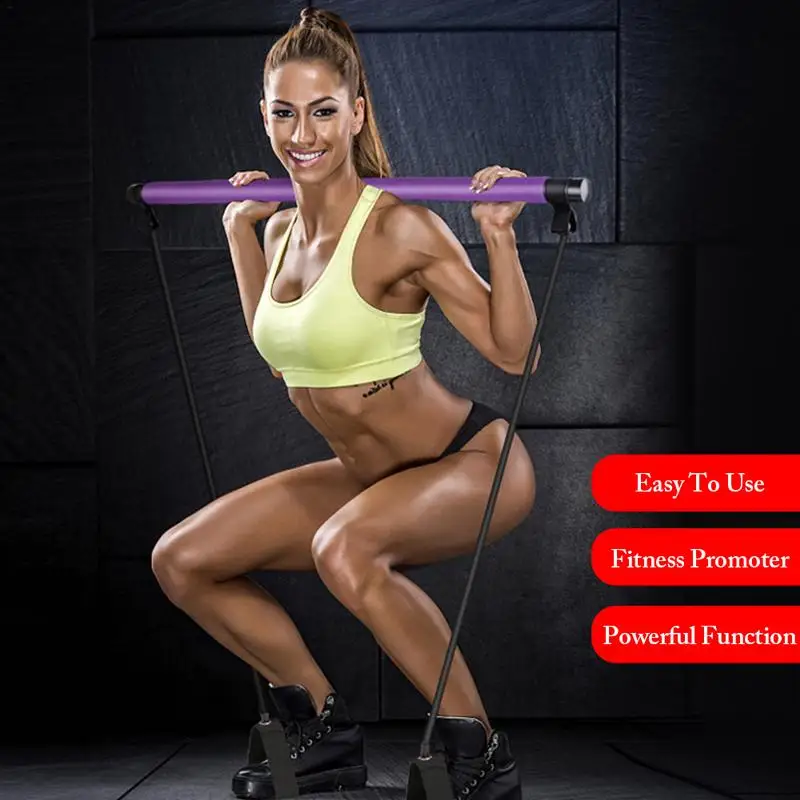 

Long Resistance Band Bar Fitness Pilates Bar Yoga Pull Rope Exercise Training Expander For Bodybuilding Workout Gym Equipment