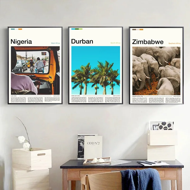 Южная Африка Намибия Животное Durban Coast Путешествия Пейзаж Плакат и принты Печать