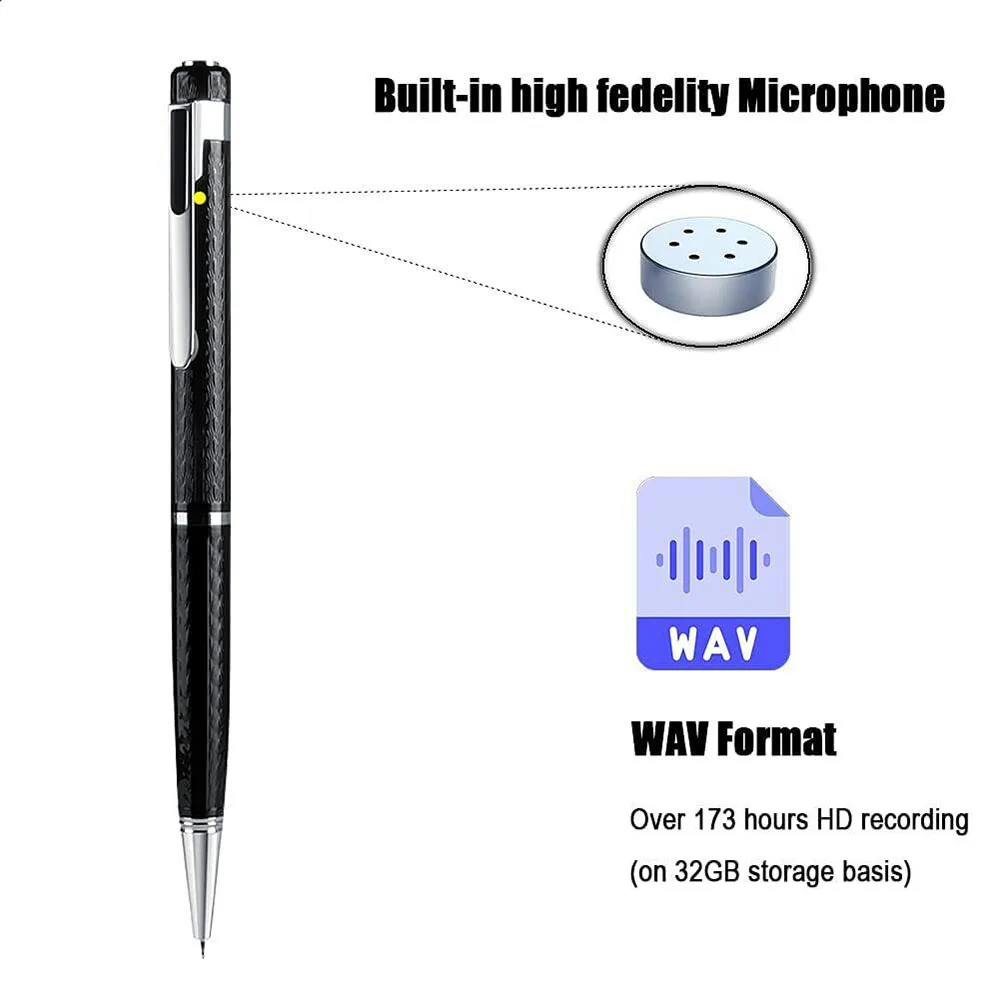 

Портативный цифровой диктофон, шариковая ручка с заправкой 8 ГБ/16 ГБ/32 ГБ/64 ГБ, USB флэш-драйвер, звукозапись звука, MP3-плеер, диктофон