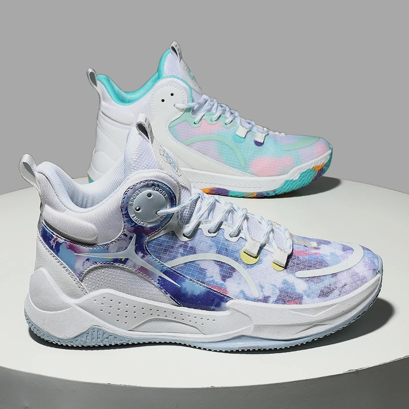 Mixed Colors Men Basketball Shoes Ankle Sneakers For Unisex Luminous Tenis Masculino Design Sport Shoes Women