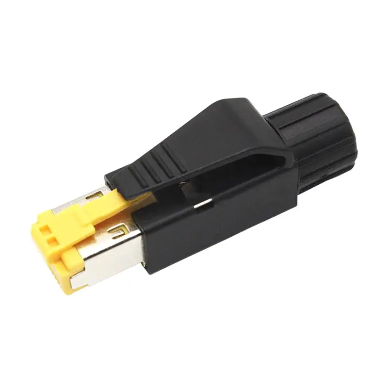 Фото Сетевой кабельный разъем для промышленных сетей RJ45 Ethernet, 22AWG~8-контактный, 4-контактный 26AWG, Profinet/Ethercat, промышленный тип №4