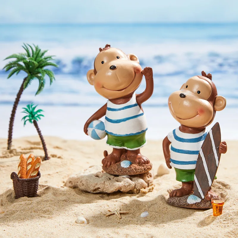 

Creative Cartoon Cute Monkey Small Ornament Doll Wholesale Small Animal Hand-made Children's Room Bookcase Decoration