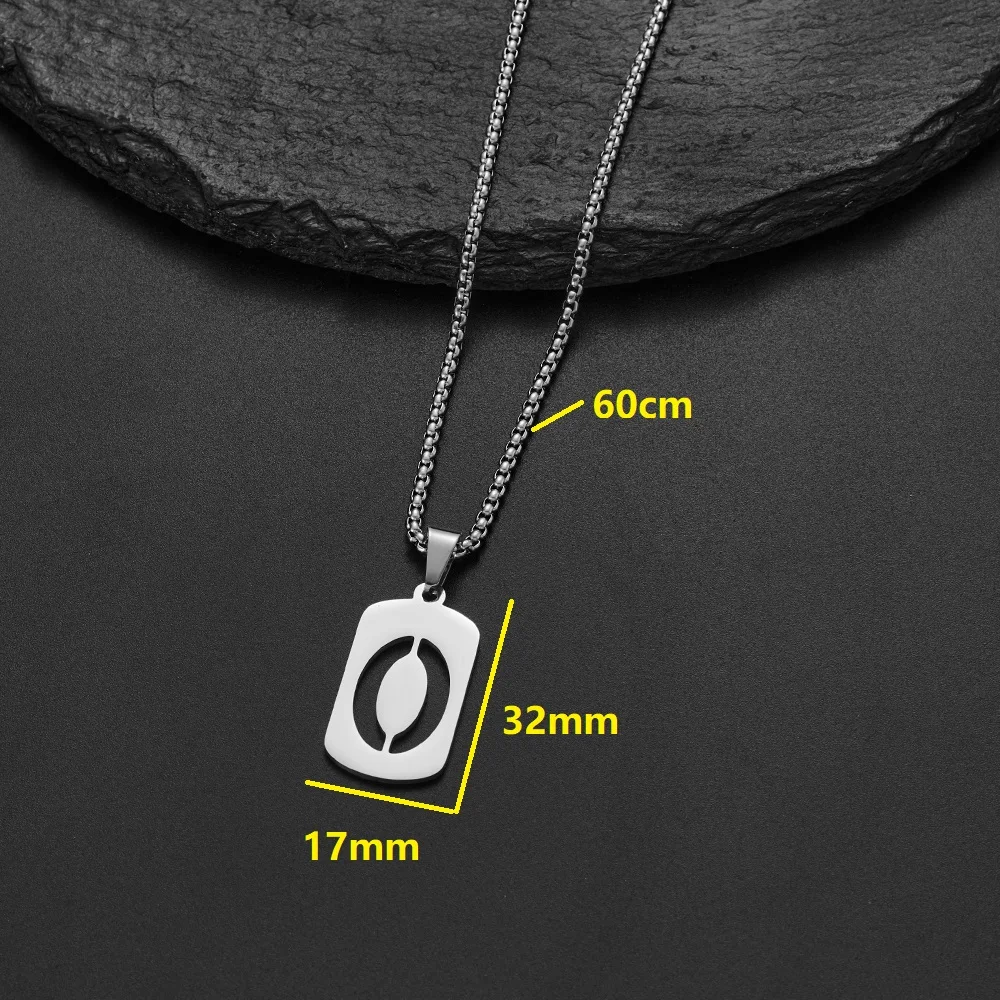 Ожерелье Jisensp из нержавеющей стали с цифрами ангела 0 1 2 3 4 5 6 7 8 9