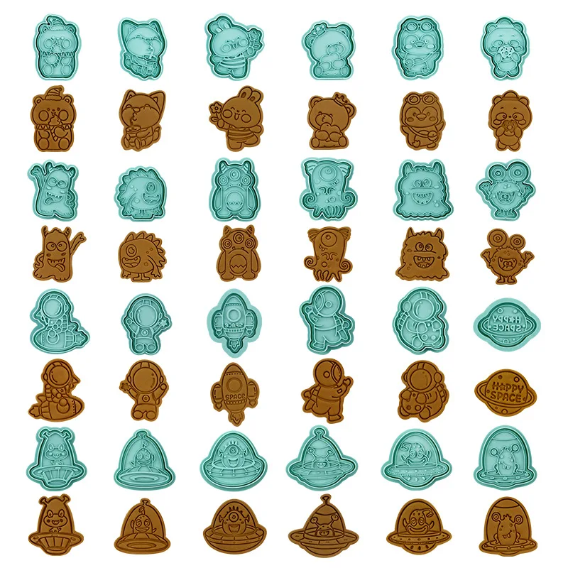 

Astronaut Polymer Clay Stamp 3D UFO Monster Embossing Mold Fondant Biscuit Baking Cutter Pottery Ceamic Texture DIY Cookie Tool