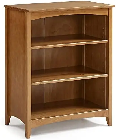 

Книжный шкаф с 4 полками/из цельной древесины/48 дюймов высокий/регулируемый стеллаж/с закрытой задней крышкой/искусственная кожа для гостиной, Bedr