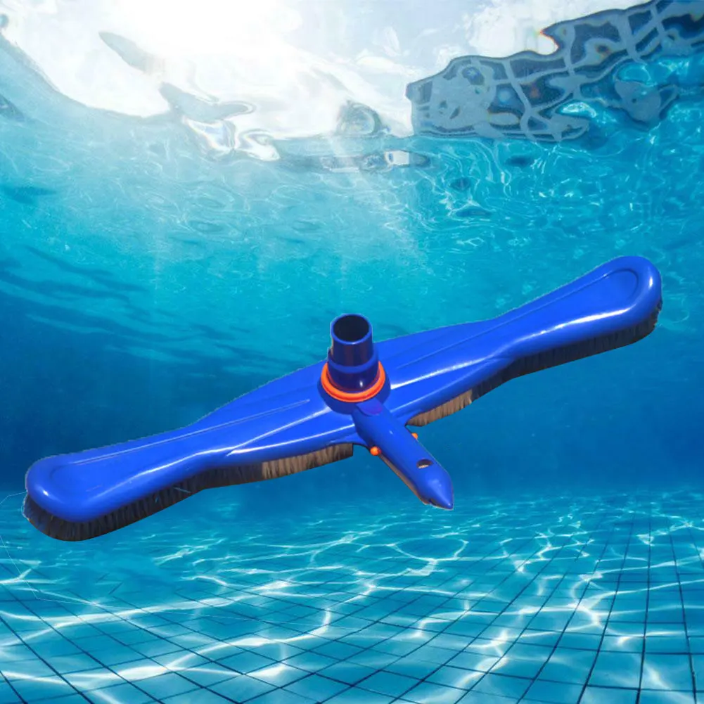 

19 Inch Flexible With Brush Wheeled Sewage Suction Cleaner Ground Professional Vacuum Head Tool Home Swimming Pool Pond Powerful
