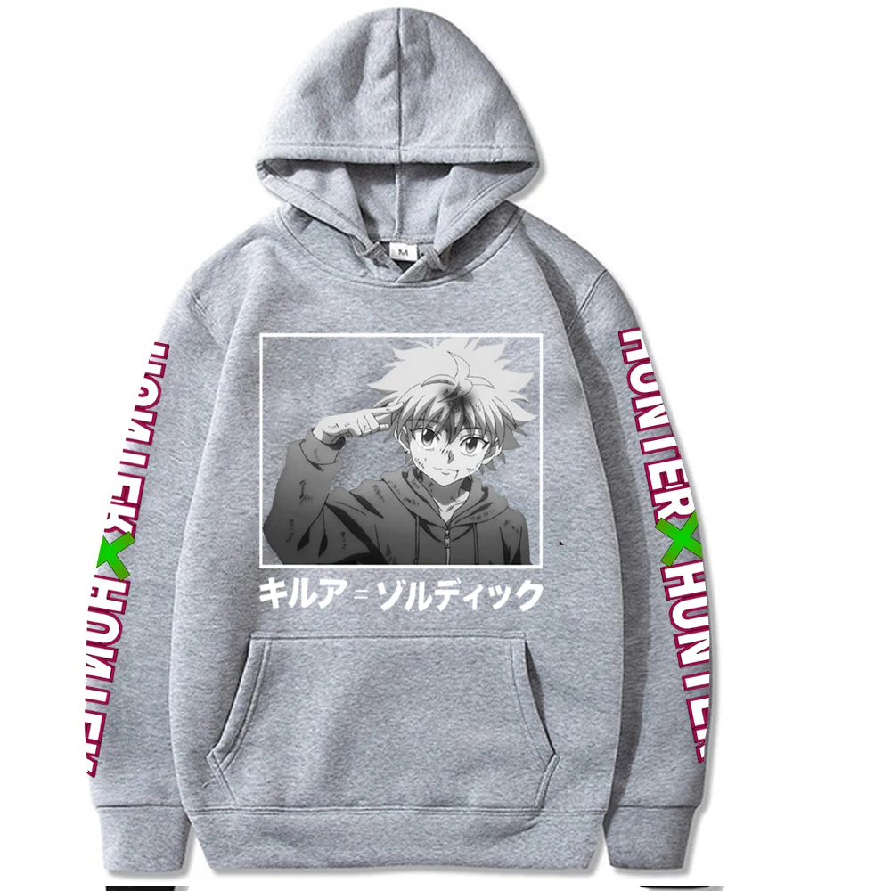 Hunter X Mens &amp Womens Design Hoodie Killua Cosplay Sweatshirt New Anime Pullver Fashion Zoldyck Tops |