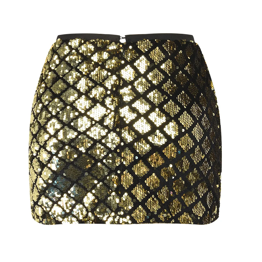 Skirts Women Fish Scales Printed A-line Chic Korean Mini Hip-skirt Stylish Party Skirt Womens Faldas Feminina Glitter Streetwear | Женская