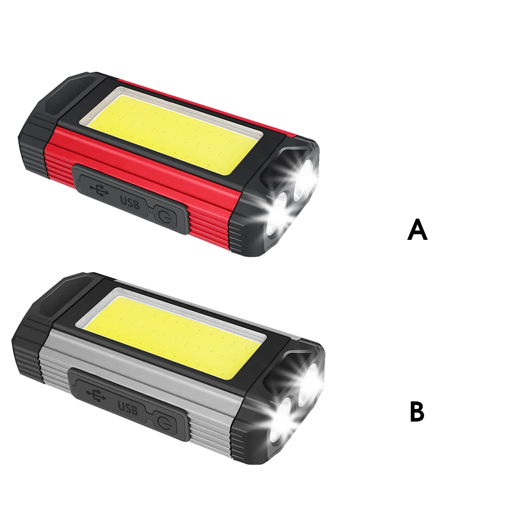 

Рабочий портативный Перезаряжаемый складной осмотр COB XPE IP64 водонепроницаемый светильник для помещений и улицы серебристый фонарь для ремо...