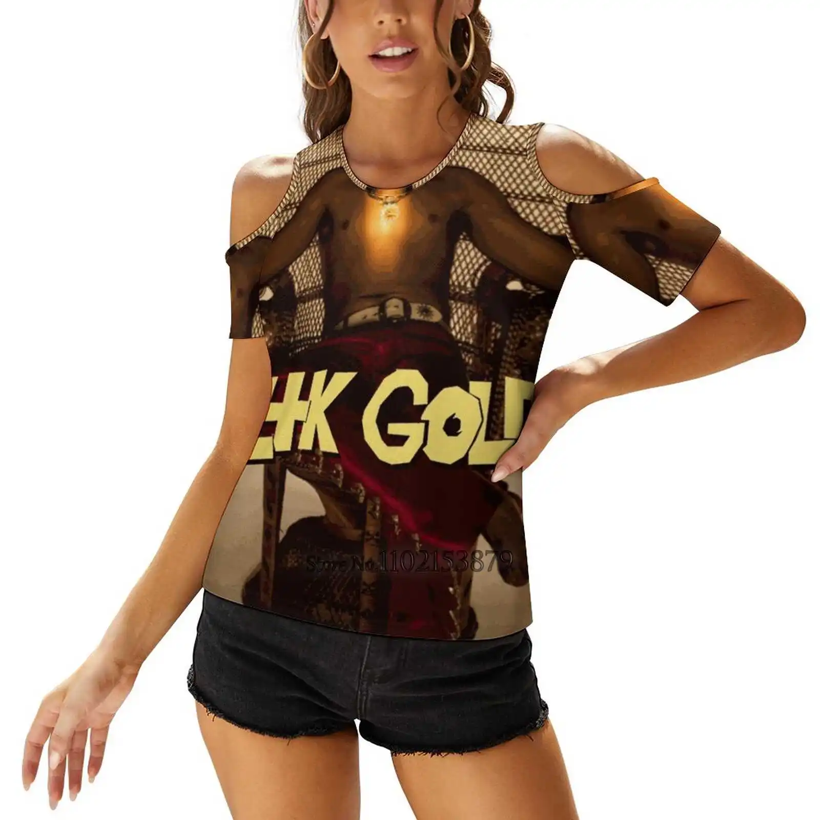 Fifeeel 24Kgoldn Show 24K El Dorado World Tour 2021 женские футболки с принтом топы на молнии с V-образным вырезом топ модная графическая футболка Live