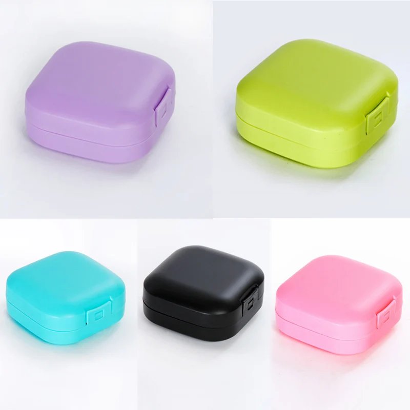 

Soap Holder Square Travel Supplies Portable Soap Storage Container Plastic Candy Color Soap Dish Bathroom Accessories