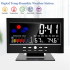 Цифровые часы, беспроводная уличная и комнатная метеостанция, термометр, гигрометр, календарь, измеритель температуры и влажности