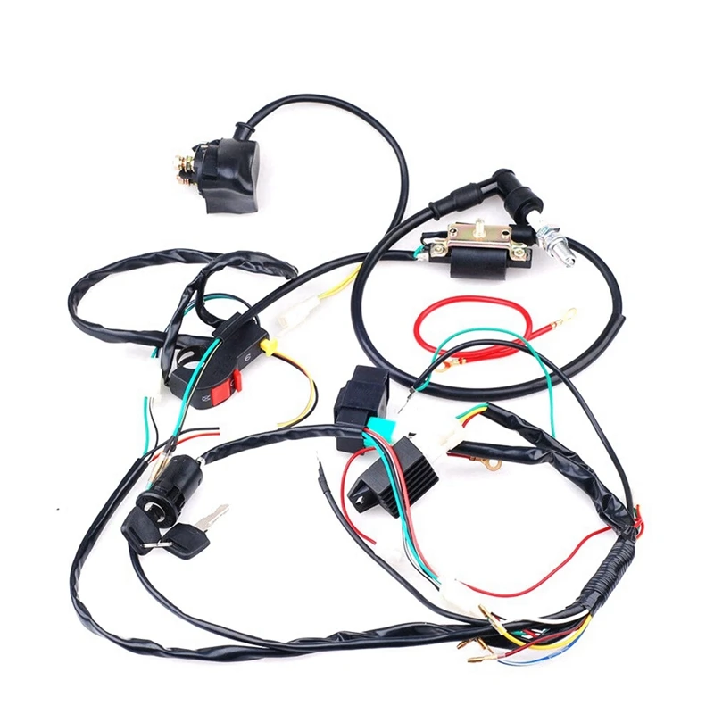 

50-125CC Проводная система зажигания, стартер, аксессуары для замены для внедорожников, пляжных велосипедов, квадроциклов