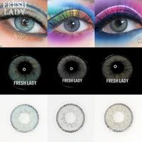 freshlady official natural color lens eyes 2pcs yearly color contact lenses for eyes beauty contact lenses eye cosmetic color