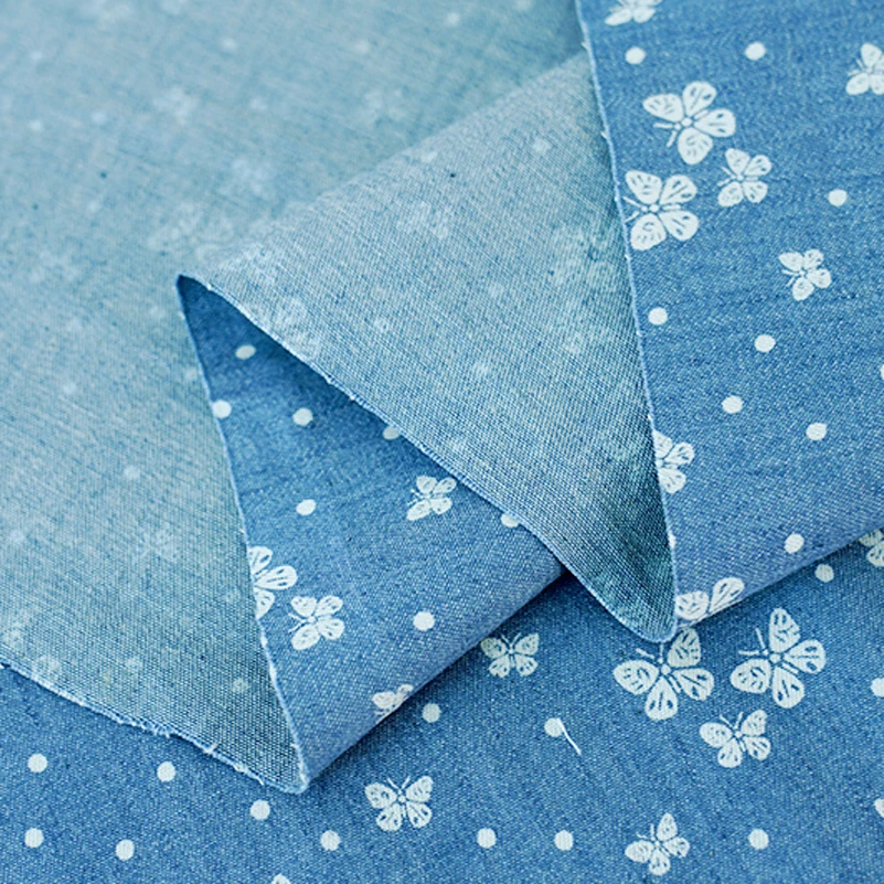 Летняя тонкая хлопковая юбка в полоску с бабочками и звездами для квилтинга