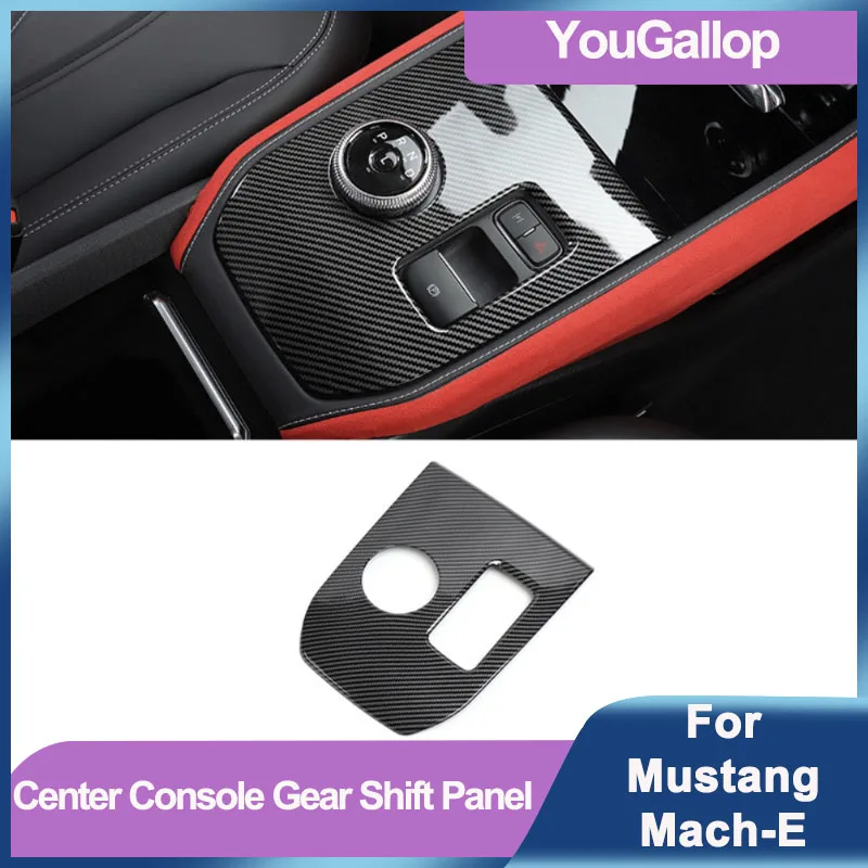 

Center Console Gear Panel for Mustang Mach-E Central Control Trim Sticker Carbon Fiber ABS Modification Car Accessories Interior