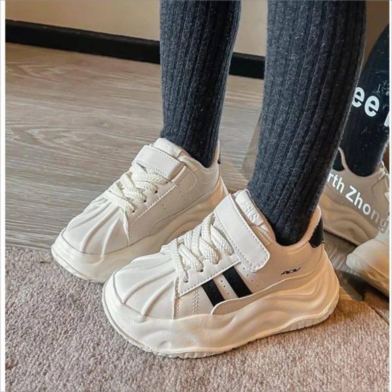 

Winter Children Dad's Shoes for Boys Girls Fashion Baby Kids Outdoor Sneakers Warm Plush Running Sports Kids Shoes