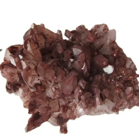 

158g Rare Unique Natural Red Crystal Cluster ancona ruby Skeletal Quartz Point Wand mineral Healing crystal druse vug Specimen