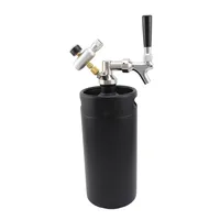 Homebrew Mini Keg 3.6L Beer Dispenser Tap With Draft Beer Faucet and Co2 Regulator Growler Tap System