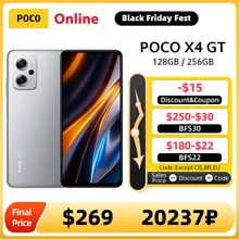 New POCO X4 GT Global Version Mobile Phone NFC Dimensity 8100 67W Turbo Charge 144Hz DynamicSwitch DotDisplay 64MP Triple Camera