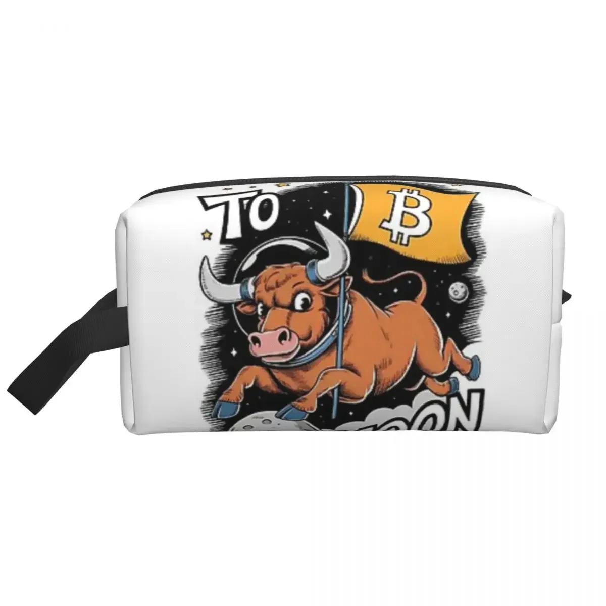 Мужская деловая Портативная сумка для хранения из полиэстера Биткойн в Луну