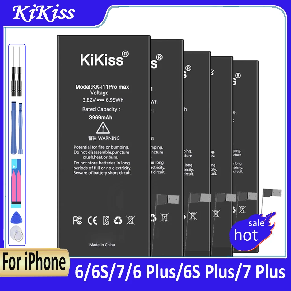 

Battery For Apple iPhone 6 7 Plus 6G 6Plus 7Plus For iPhone6 iPhone7 Plus Lithium Polymer Phone Bateria Free Replacement Tools