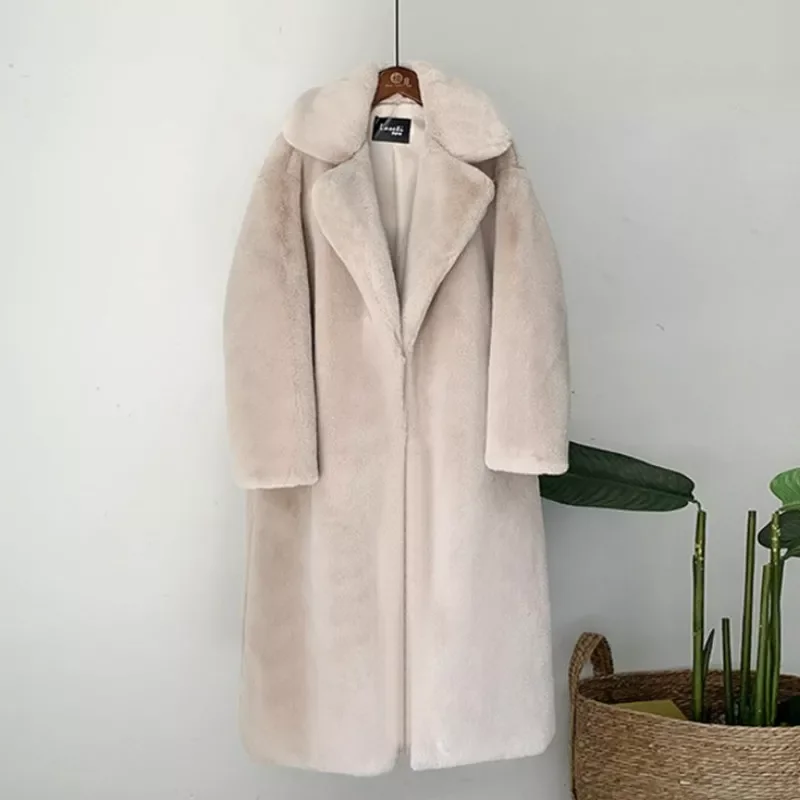 New2022 Winter Fur Coat Women Fashion Plush Faux Mink Fur Coats Loose Fur Jacket High Quality Overcoat Thick Warm Winter Jackets