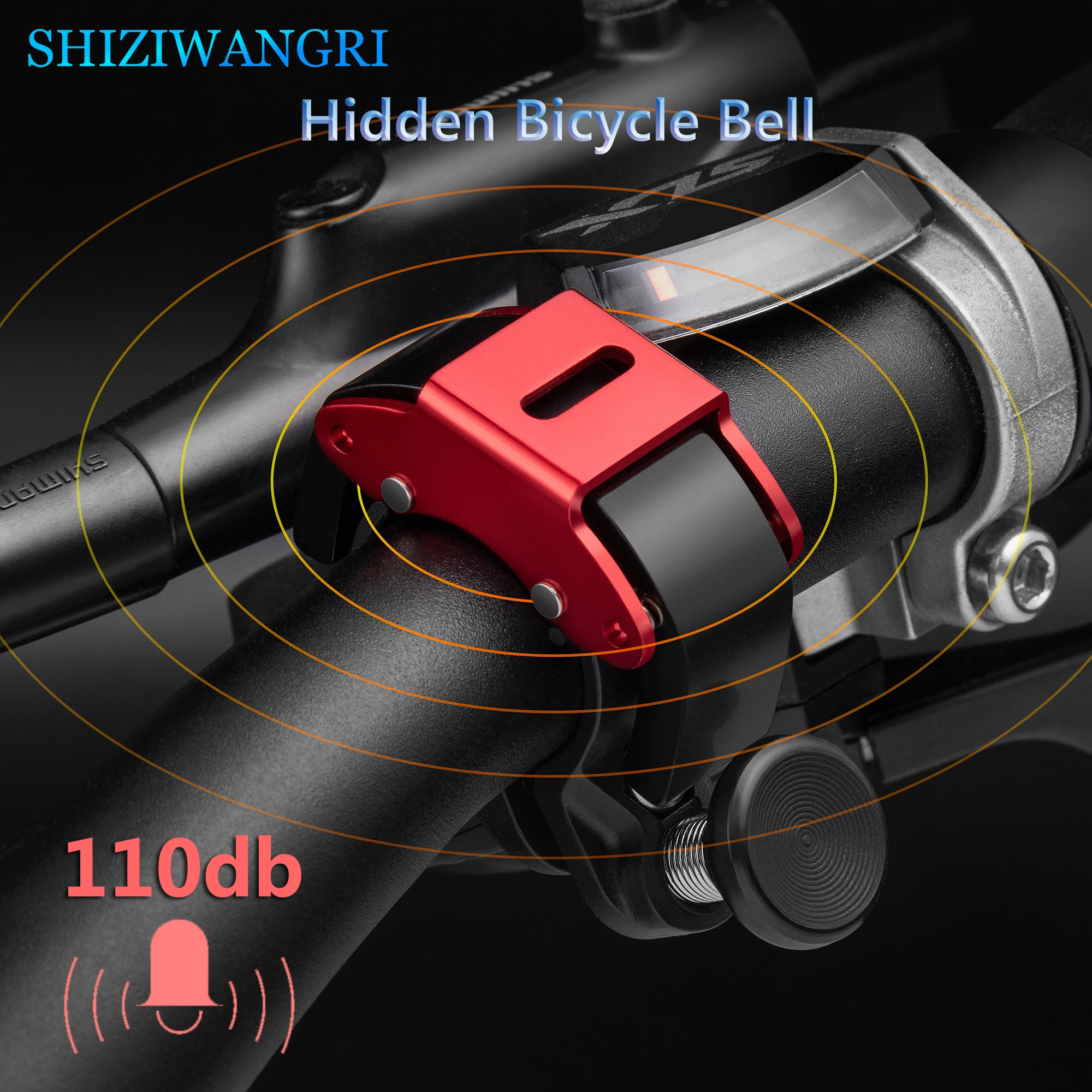 SHIZIWANGRI Bicycle Bell 90-100db Waterproof Cycling Bike Be