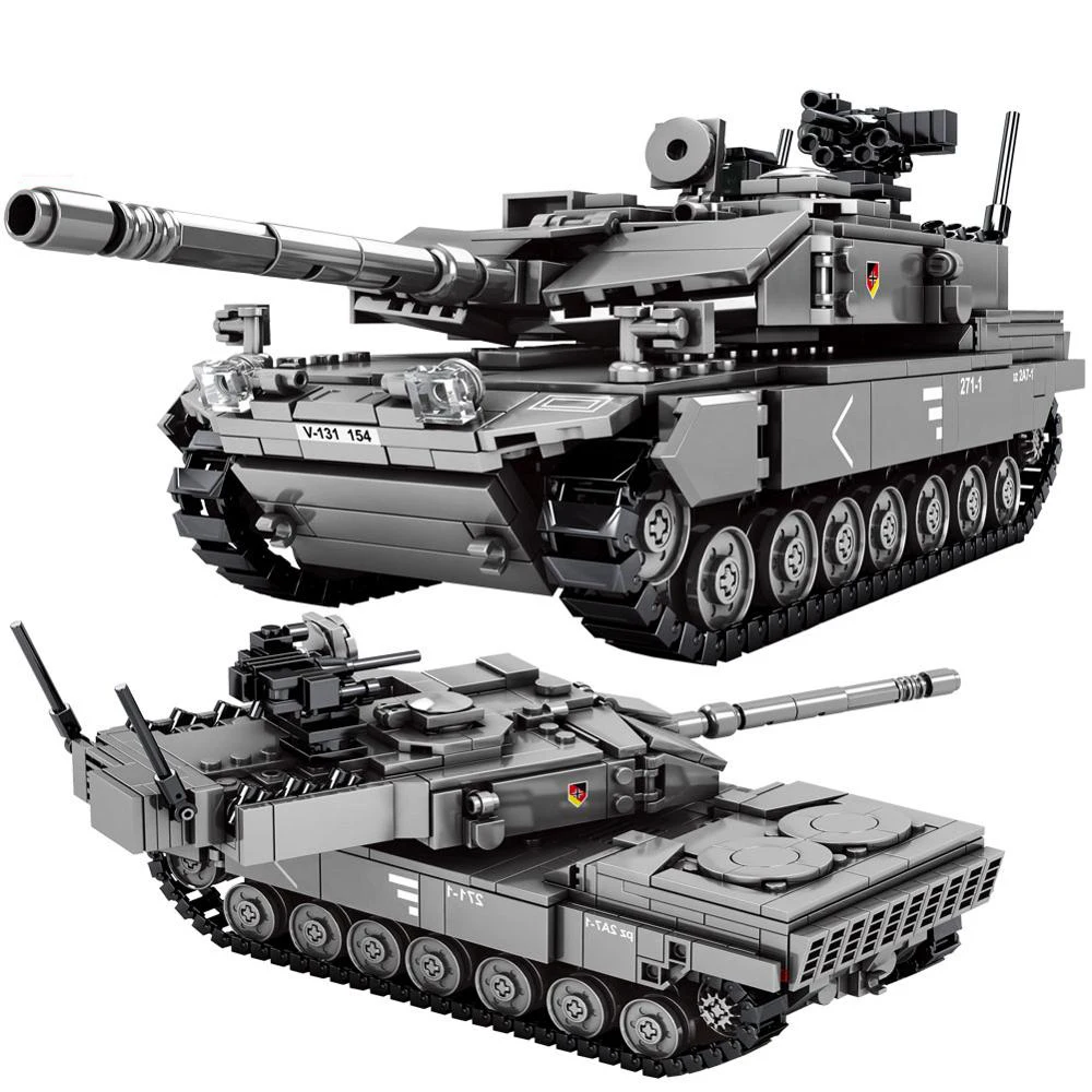 

Основной военный боевой танки Леопард 2A7 + основной боевой танк модель блока Второй мировой войны фигурки солдат Кирпичи игрушки для мальчиков подарки