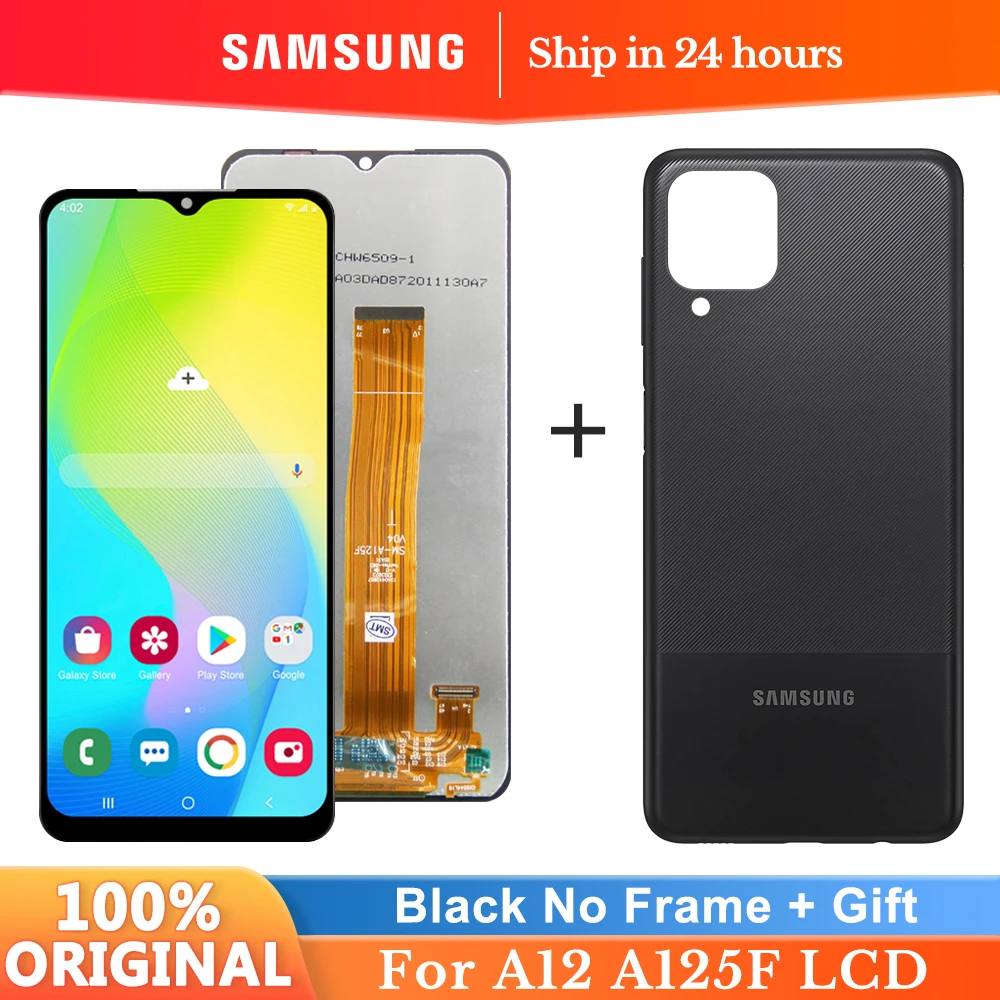 

100% Original 6.5'' Display For Samsung Galaxy A12 LCD A125F A125F/DS display lcd touch screen digitizer Assembly replacement