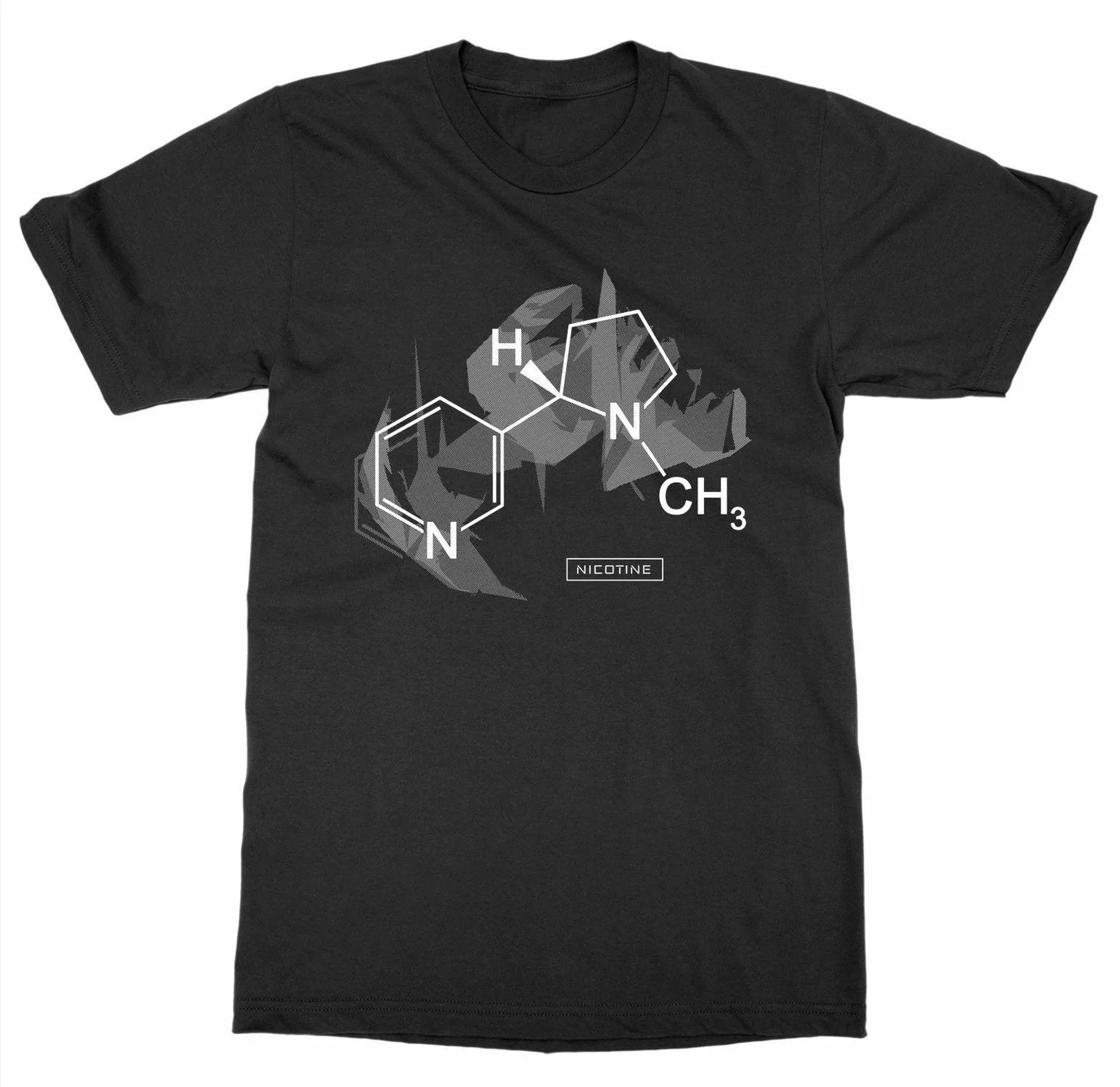 

Neuro Hormone Nicotine Chemistry Molecule Diagram T Shirt 100% Cotton Short Sleeve O-Neck Casual Mens T-shirts New Size S-3XL