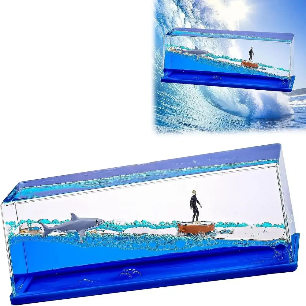 

Stress Relief Cruise Ship Fluid Drift Bottle Relieve Anxiety Acrylic Unsinkable Boat in a Box Boat Sea Ornaments Toy