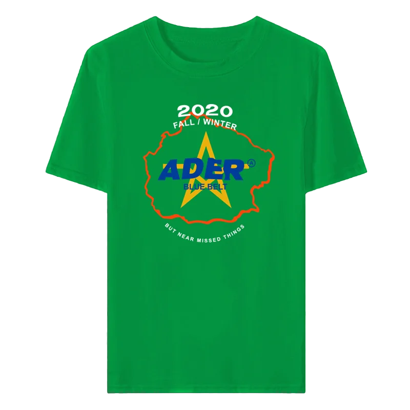 

ADER Summer Cotton Print Crew Neck Short Sleeve Versatile T-Shirt