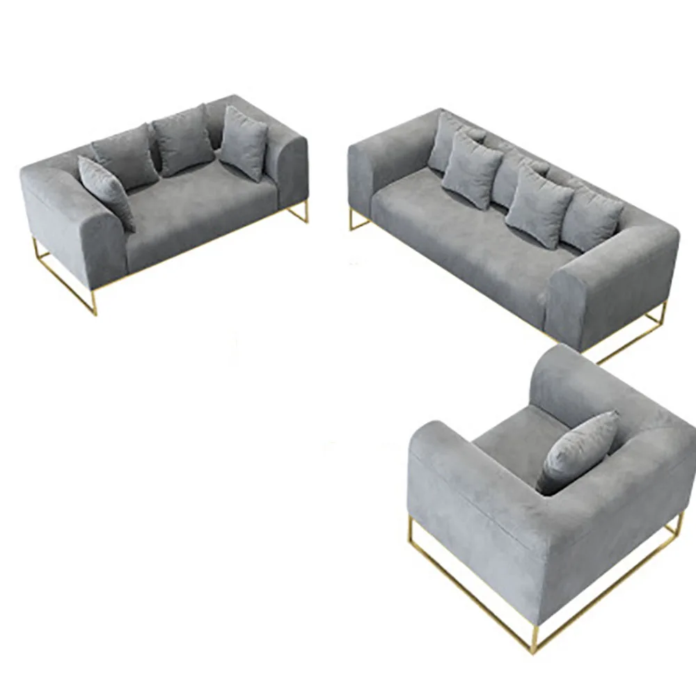 

82cm Width High Elastic Sponge Living Room Sofas Flannelette Modern Luxury Lazy People Couch Large And Small Apartment Type