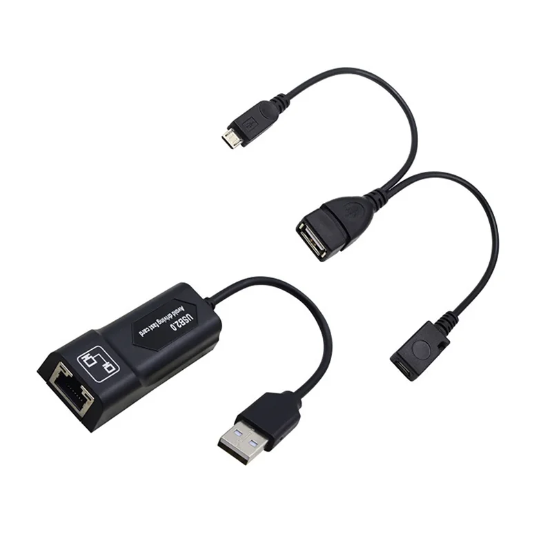 Адаптер USB 2 0 к RJ45 с адаптером Mirco OTG Кабель-адаптер LAN Ethernet-адаптер для Amazon Fire TV 3 или