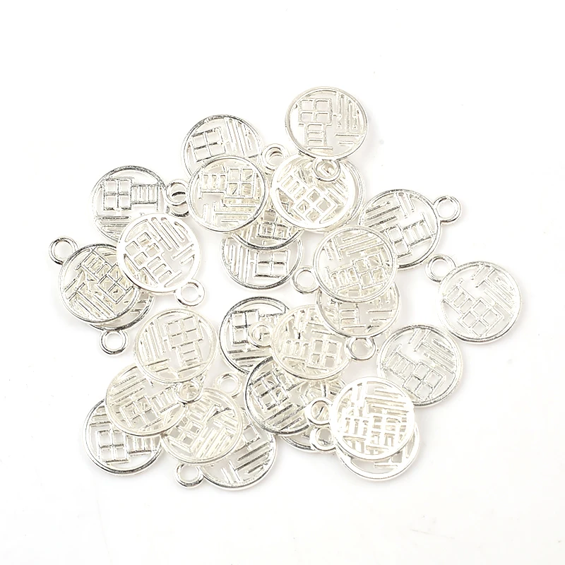 

Круглые бусины-соединители из серебра, 30 шт./лот