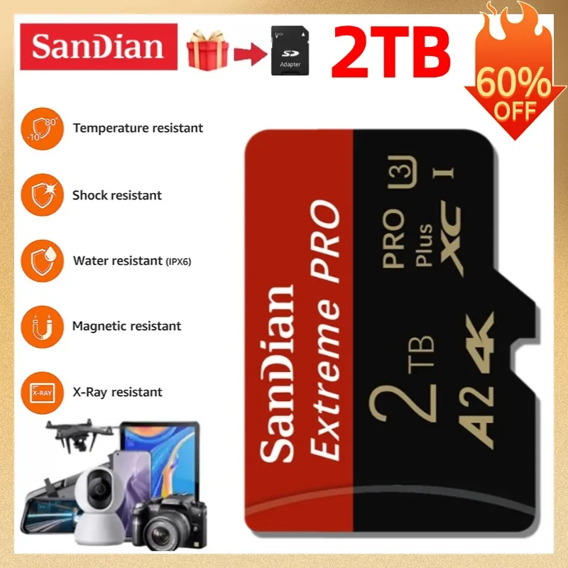 NEW Original Class 10 High Speed 2TB Micro TF SD Card 128GB 1TB 256GB Memory 512GB For Nintendo Switch Accessories